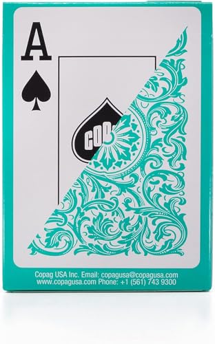 COPAG Poker Size Jumbo Index Green Playin Cards, 6.2 cm x 8.8 cm - Image 2