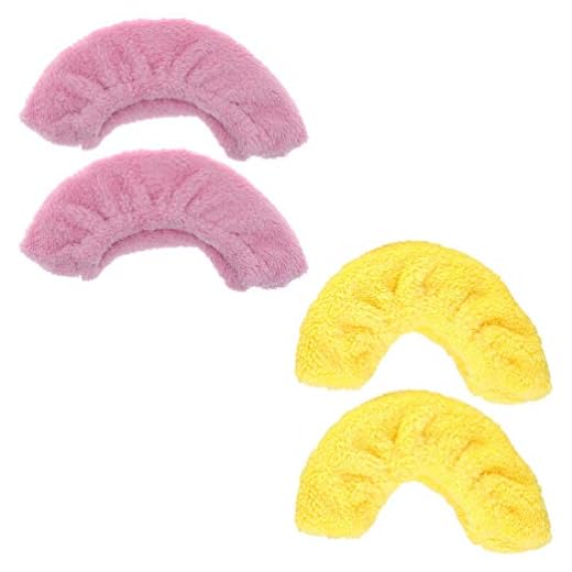 BESPORTBLE 2 Pairs Ice Skate Guards Elastic Skating Blades Covers Kids Plush Skate Shoes Blade Protector (Yellow Pink M)