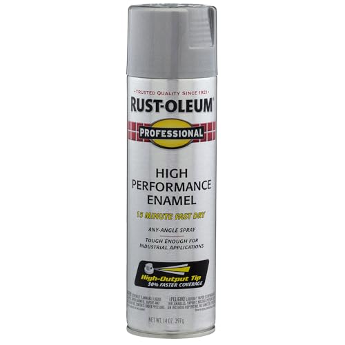 Image of Rust-Oleum 7587838-6PK Professional High Performance Enamel Spray Paint, 15 oz, Gloss Dark Machine Gray, (Pack of 6)