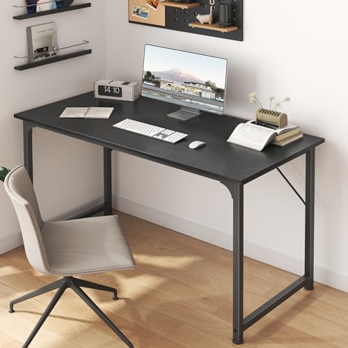 Huuger Computer Desk, 54 Inch Office Desk, Gaming Desk with Storage, Writing Desk Work Desk for Home Office, Study, Modern Simple Desk, Large Legroom, Metal Frame, Walnut by Huuger - Used condition - Image 5