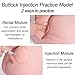 Buttock Injection Model, Intramuscular Injection Training Model with Removable Skin Module and Rectal Module