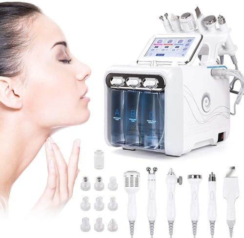 GYLSD Professionnel Hydrafacial Machine 6 en 1 Petites Bulles Outils de Soins de la Peau Hydro Deep Facial Pore Clean Facial Massage Machine