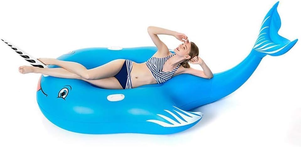 Lit flottant baleine gonflable grand confort pour piscine