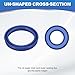 PATIKIL UN Radial Shaft Seal 32mm ID x 40mm OD x 6mm Width, 5 Pcs PU Oil Seal for Industry Bearing Shaft Pumps Piston Cylinder, Blue