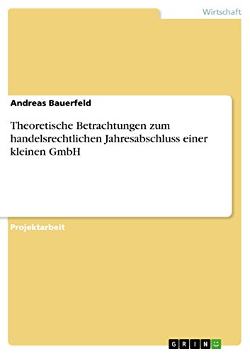 Theoretische Betrachtungen zum handelsrechtlichen Jahresabschluss einer kleinen GmbH (German Edition)