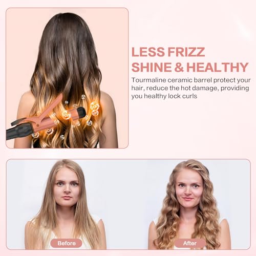 DAN-Technology-Curling-Wand-Curling-Tongs-Dual-Voltage-Hair-Curling-Wand-Ceramic-for-Wave-Curls-Hair-Styling-Tool-with-Adjustable-Temperature-Professional-Hair-Curler-with-Glove-Rose-Gold-32mm