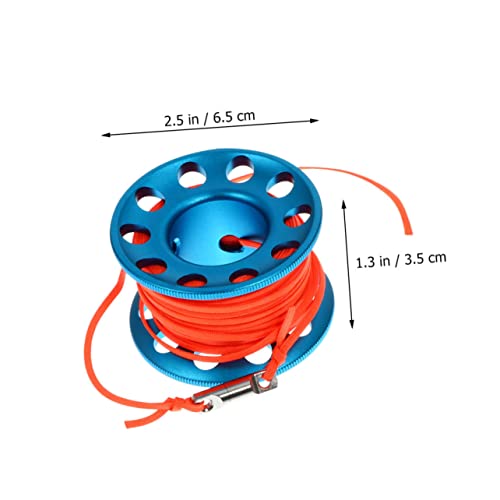 Carrete de buceo PRETYZOOM de aluminio azul con acabado pulido 6