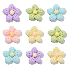 100pcs - Colorful Flower -20x20mm