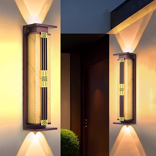 Applique Solaire Haut et Bas Réglable pour Éclairer Façade et Jardin - Pack de 2 Lampes IP65