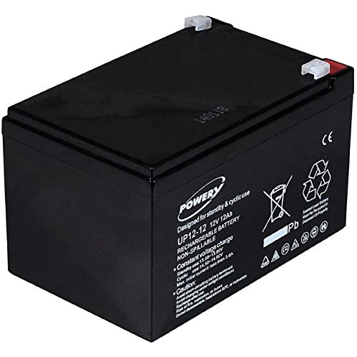 Batterie gel-plomb Powery pour Peg Perego alimentation de secours 12V 12Ah (compatible to 14Ah)