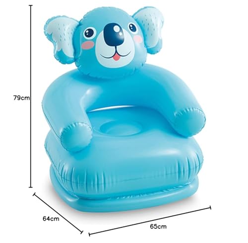 Image of Kids Inflatable Animal Chair with Cute Bear & Koala Design, Soft PVC Inflatable Sofa for Toddlers, Comfortable Indoor Seating, Playroom, Nursery & Kids Bedroom, Ages 3-8, Pack of Any One