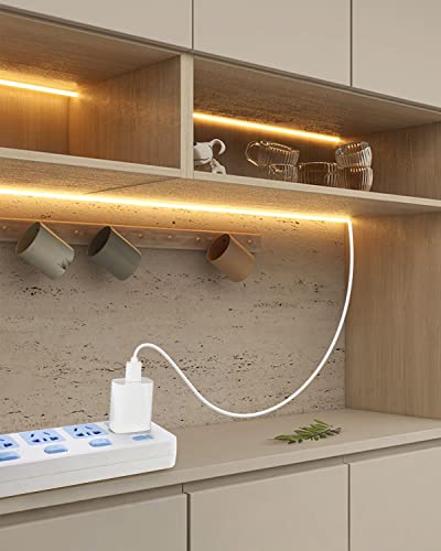 Aclorol USB 1M COB LED Strip Lights Warm White Led TV Backlight 5V 1M 3.28FT 320Leds 3000K CRI85+ COB Flexible Lights with 1 M USB Powered for Bedroom Under Cabinet Kitchen DIY Lighting Project - Cosy Home Interiors Aclorol USB 1M COB LED Strip Lights Warm White Led TV Backlight 5V 1M 3.28FT 320Leds 3000K CRI85+ COB Flexible Lights with 1 M USB Powered for Bedroom Under Cabinet Kitchen DIY Lighting Project - Image 7