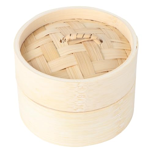 OFFSCH Cocina Al Vapor Vaporera De Madera Para Albóndigas Postres y Dim Sum Tapa Hermética Conservación De Nutrientes