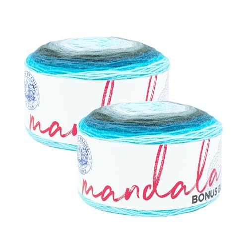 Image of Lion Brand Yarn Mandala Bonus Bundle Multicolor Yarn for Knitting, Crocheting, and Crafting, 2 Cakes, Spirit