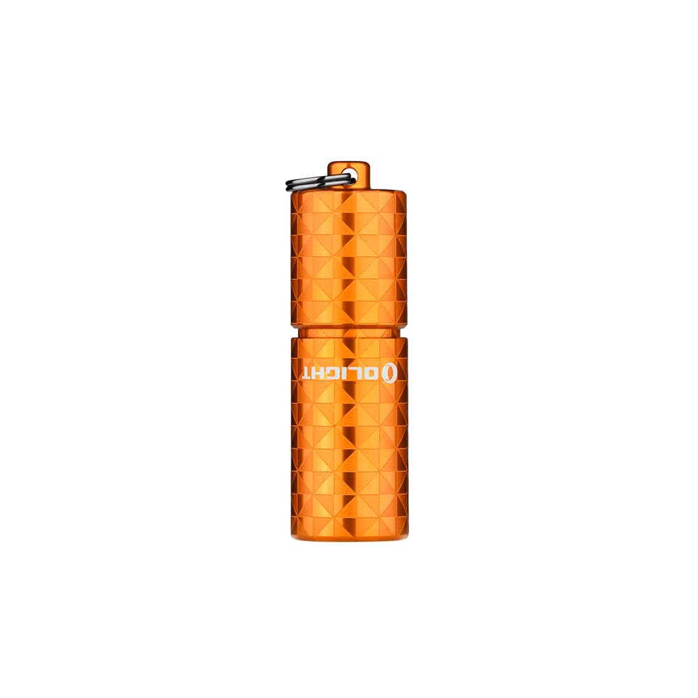 Torcia portachiavi ricaricabile da 180 lumen, portata 48 metri, impermeabile IPX7, regolazione luce bianca, arancione