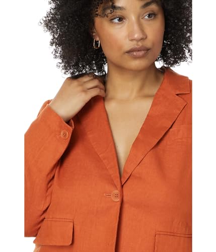 Madewell Women's Cropped Blazer Refined Linen3