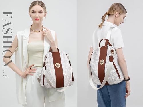 Image of Women Fashion Backpack Purse Multi Pockets Anti-Theft Rucksack Travel Shoulder Bag Handbag