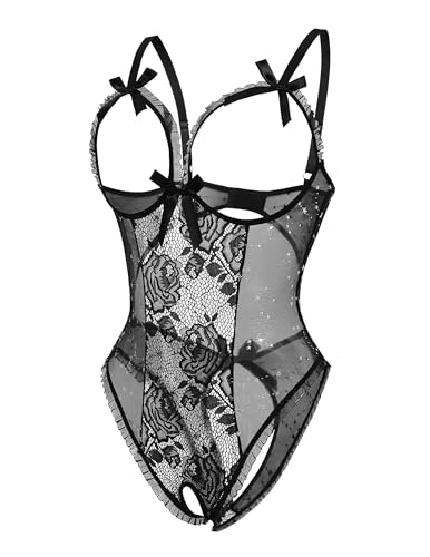 Image of Avidlove Women One Piece Lingerie Sexy Lace Babydoll Mini Bodysuit