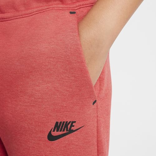 Nike Sportswear Tech Fleece Big Kids' Joggers (HV5869-672, Light University Red Heather/Black/Black)4