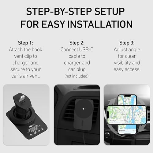 Cargador coche MagSafe evita caídas del móvil con soporte ajustable 7