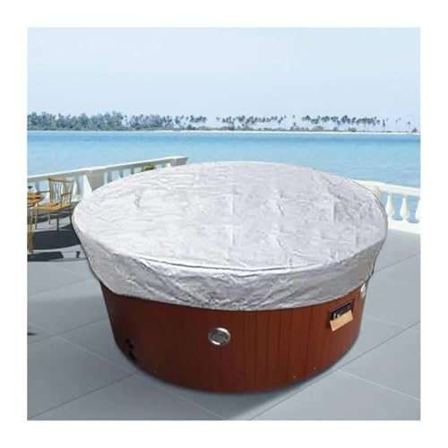 Funda de Piscinas Cubierta para bañera de hidromasaje para SPA al aire libre, cubierta redonda antipolvo para piscina, cubierta impermeable, accesorios para piscina Cubierta Protectora(210x30cm)