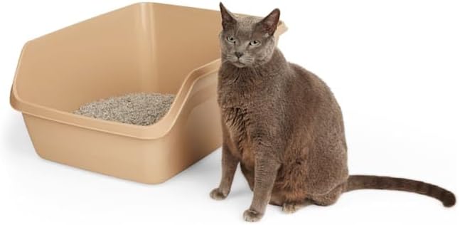 So Phresh Tan Scatter Shield High-Back Litter Box for Cat, X-Large