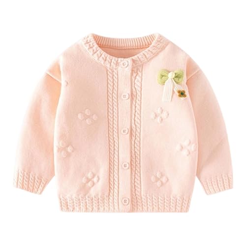Toddler Baby Girls Cardigan Sweater Long Sleeve Button Closure Knit Sweaters Kids 3D Bowknot Outwear Coat Fall Winter Clothes4