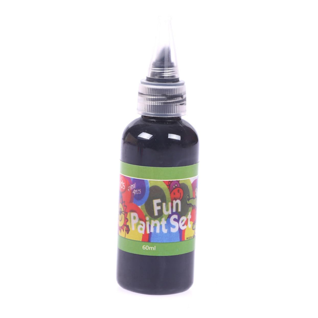 NUOBESTY 12 Colores 60ml Conjunto De Pintura De Kit De Manualidades Boquilla Para Dibujar y Pintar Dedos