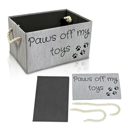 SD SKYDEN live above all Storage Bin for Dog Toys | Medium size dog toy storage | Dog Toy Organizer for Chew Toys, Balls, and More | Toy Storage Bins for Dogs | Permanent Ink printed lettering