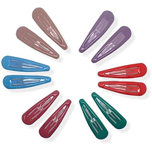 Topkids Accessories 12pc Snap Clips 5cm / 2" Snap Hair Clips Women Girls Kids Sectioning Slide Hair Grip Styling Fine Hair Thick Hair Bendies Sleepies School Uniform Colours Epoxy (Pastels)