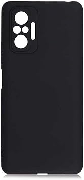 Aksesuarcim Xiaomi Redmi Note 10 Pro ile Uyumlu K l f  Silikon Pastel Renkli Mat Esnek  nce Kapak Prem Siyah