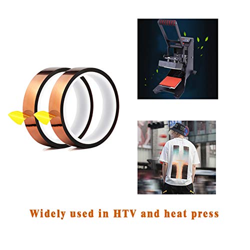 Miniatura 4 de Cinta de prensa de calor- Cinta de sublimación resistente al calor para transferencia de calor, impresoras 3D Cinta de alta temperatura y cinta de