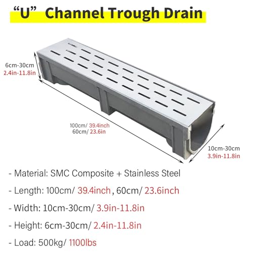 Drain de canal contre l'eau stagnante avec tranchée drainage SMC - 3