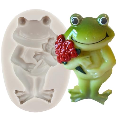 MINFEIDMS Frog Fondant Molds Frog Silicone Mold For Cake Decorating Cupcake Topper Candy Chocolate Gum Paste Polymer Clay