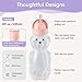 Upgraded 2 Pack Honey Bear Straw Cups for Baby, Toddler - Flip Top, Spill-Proof & Anti-pullout & Pop-up Straw Design - 8 OZ Squeezable Transition Sippy Cup for Speech & Feeding Training, Purple&Pink