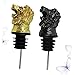 ABOOFAN 2pcs Lion Head Wine Bottle Stopper Chirpy Top Wine Pourer Unique Design for Alcohol Decanters