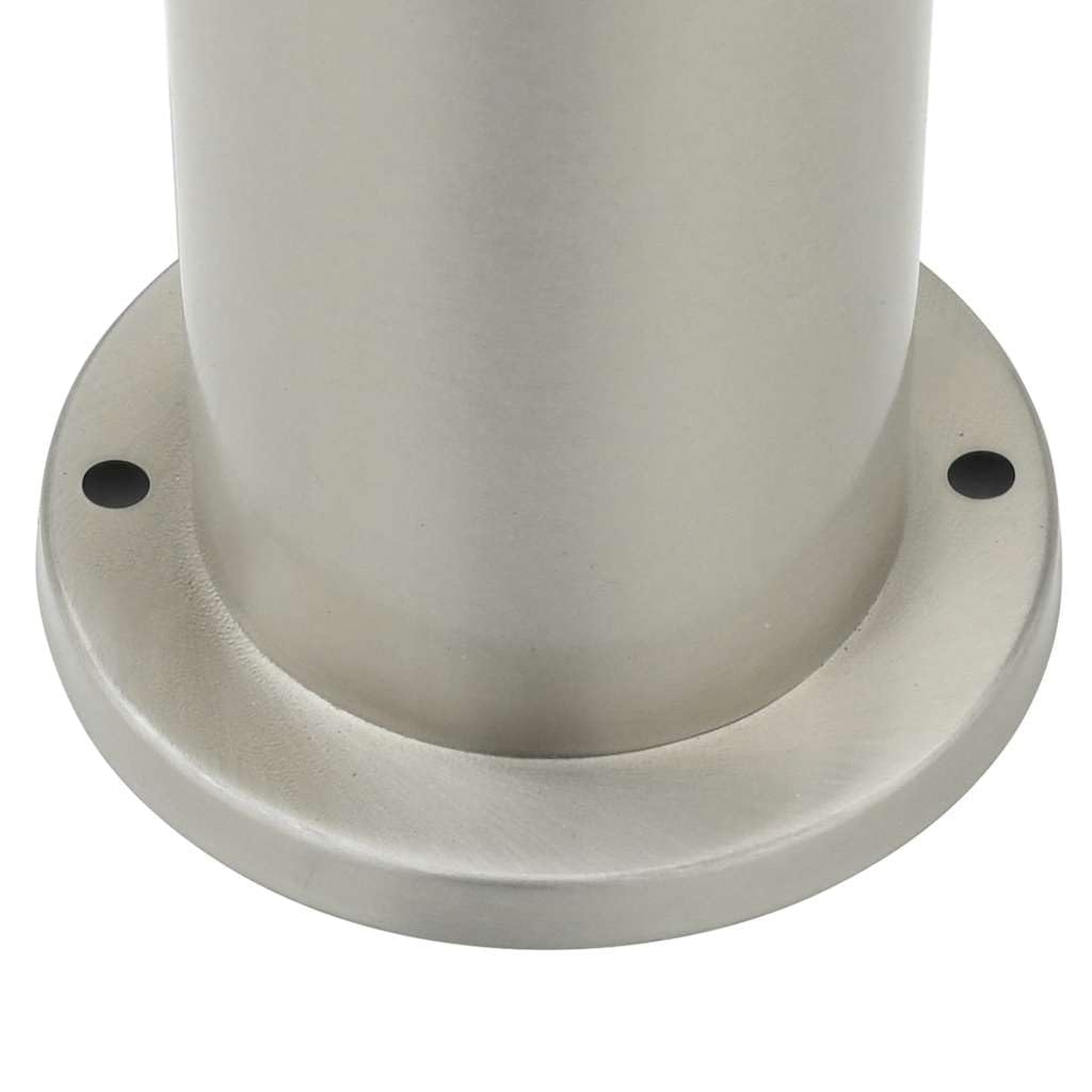 Lampada a colonna con sensore e presa, 80 cm, in acciaio inox, IP44, resistente alle intemperie, sensore di movimento, moderna illuminazione da giardino, lampada da terra per terrazze e