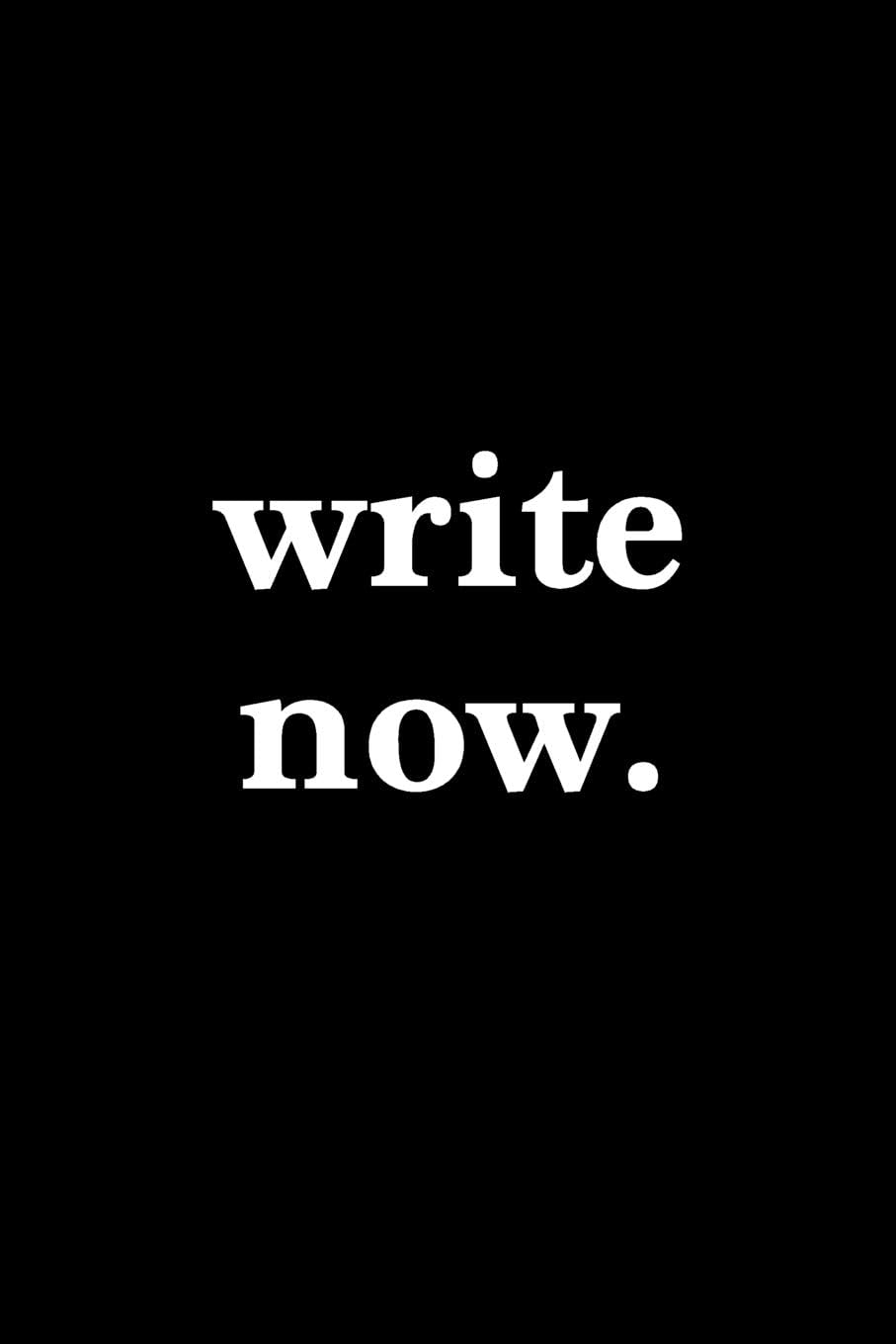 Write Now. Journal | White on Black Design