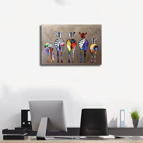 Poster sur toile zébré grand format pour bureau moderne