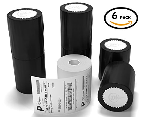 Dymo Compatible 4XL Labels Shipping 1744907 for Termal Labelwriter 4x6, Label Printers, White, 4'' x 6'', 6 Rolls - 1320 LW Extra-Large Lables