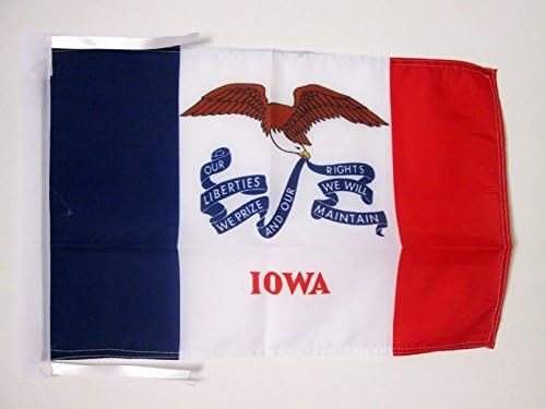 AZ FLAG, Iowa Flag, 18'' x 12'', 100% Polyester US state of Iowa Small Banner with Two Cords, Fade Resistant, Vivid Colors