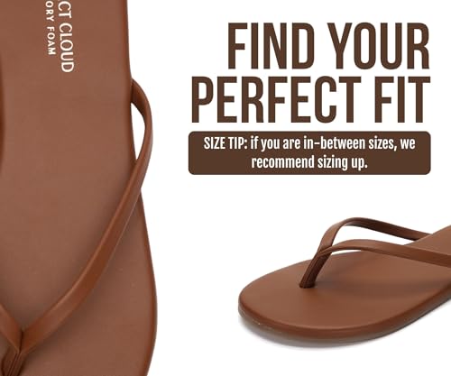 Image of Project Cloud Flip Flops for Women Footwear- Lightweight and Memory Foam Insole Sandals for Women 2026 - Durable Non-Slip Beach Essentials Flats for Women Sandals (Foundations)