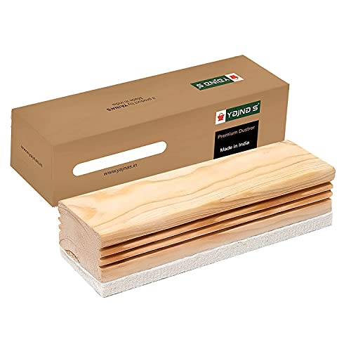 Image of YAJNAS Premium Non Magnetic Wooden White Board Duster | Black Board Wooden Duster Whiteboard Eraser for Erasing White Board Marker or Chalk Board Writing Erasing Wooden Duster - (Pack of 1 Duster)