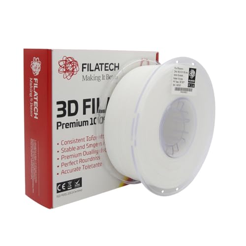 Filatech PLA 3D Printer PLA Filament 1.75mm PLA 0.03mm 1kg Spool Snow White Made in UAE