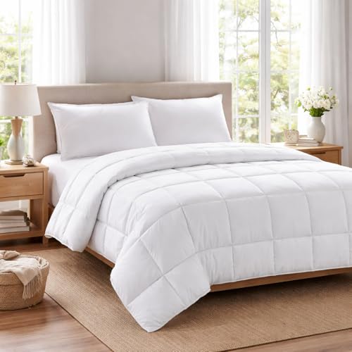 Image of Summer Dohar Blanket for King Bed | 100 GSM Lightweight AC Blanket | Ultra Soft Microfiber Summer Quilt /Thin Comforter | Breathable & Cozy Bedding | White