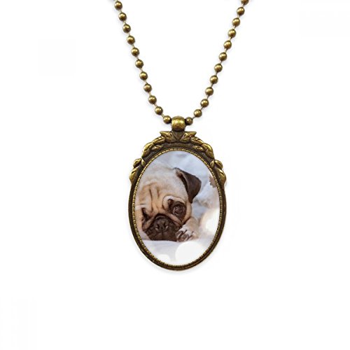 Bijoux de luxe avec pendentif laiton antique au motif de bouledogue
