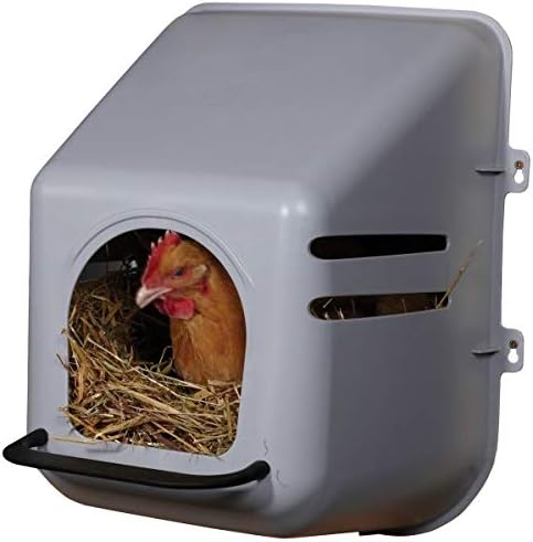 Miller 4 Pack of Large Wall Mount Egg Nesting NEST Boxes with Perch for Chicken COOP Hen House Poultry