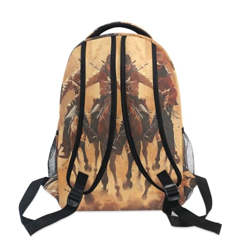 YETTASBIN Western Cowboy Backpack for Men Women, Waterproof High/Middle School Bookbag Lightweight Laptop Travel Daypack with Multiple Pockets for Teens Boys Girls - Image 6