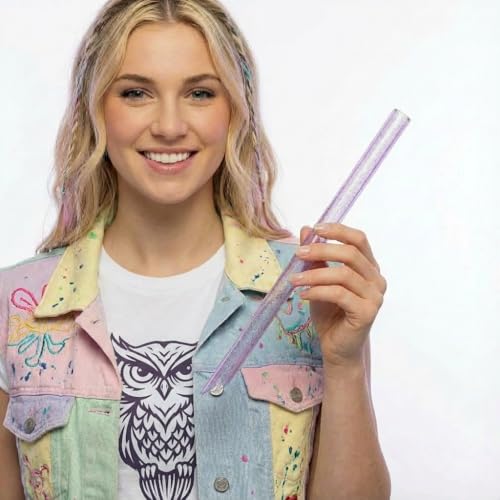 Lavender Glitter Vocal Tubes for Speech Therapy Singing Therapy Straws for Vocal Health - Set of 2 Silicone Tubes for Water Resistant Voice Therapy Singing Exercises and Singing Training