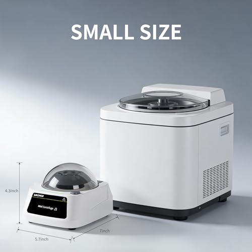 LACHOI Mini Centrifuge 8000RPM 2800×g RCF for Microtubes Centrifuge Machine Mini with 2 Rotors for 8×0.2/0.5/1.5/2ml Tubes&2×8×0.2ml PCR Strips - Thumbnail 4